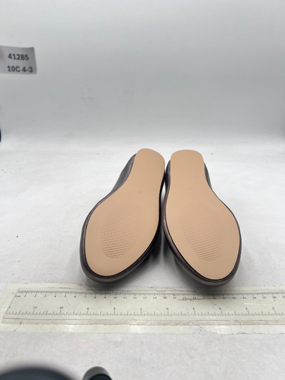 miss left Silver Round Toe V-Cut Ballet Flats Comfortable Slip on Ballroom Shoes - Picture 6 of 7